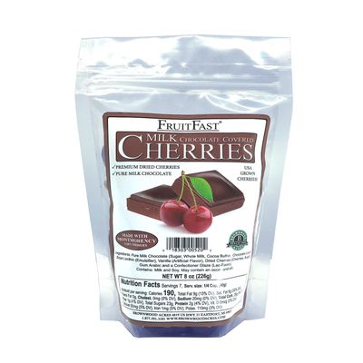 MILK Chocolate Covered Dried Cherries by Brownwood Acres (1/2 Pound)