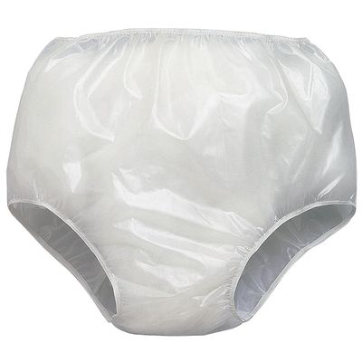 Adult Extra Protection Waterproof Soft Vinyl Pull On Under Pants, Size Large 34-42 Inch Waist (Pack of 3)