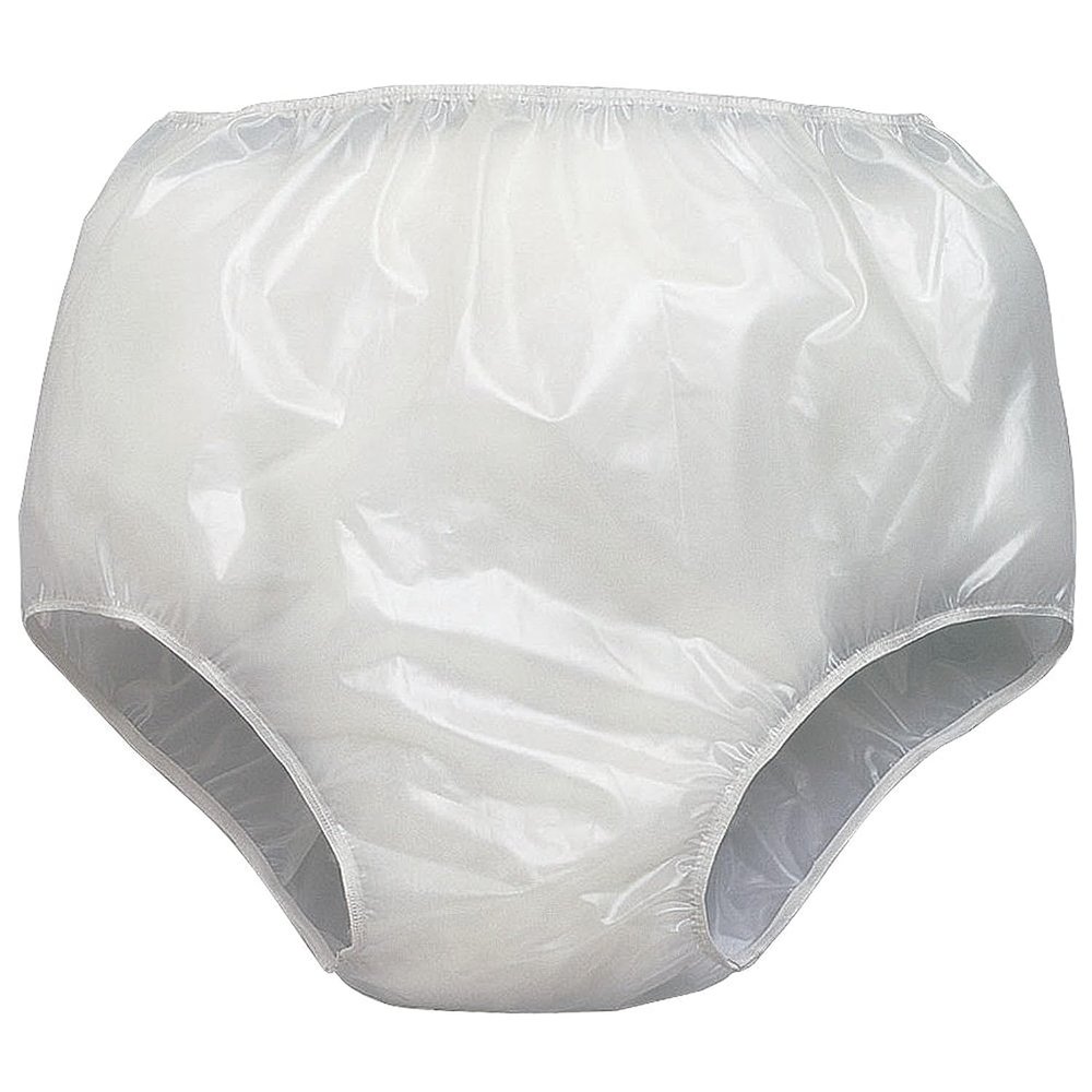 Adult Extra Protection Waterproof Soft Vinyl Pull On Under Pants, Size Large 34-42 Inch Waist (Pack of 3)