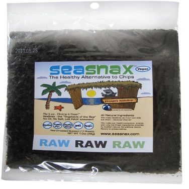 SeaSnax Raw Seaweed, 10 Sheets (Pack of 4)