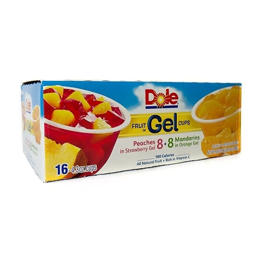 Dole Gel Fruit Bowl Mixed in Peaches and Mandarins, 68.8 Ounce