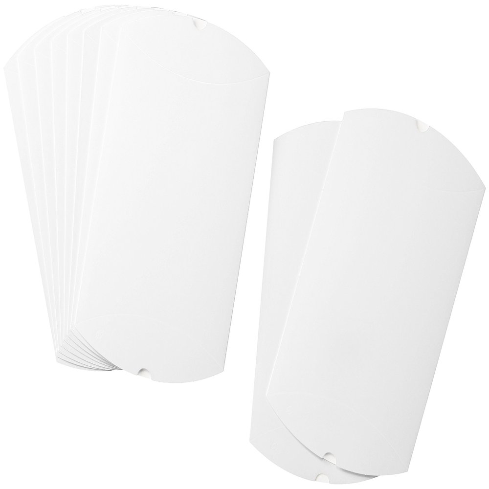 Shimojima 006848601 Heiko Box Gift Box, Pillow Shape, AX-9, Silo, 7.7 x 9.4 x 2.4 inches (19.5 x 24 x 6 cm), 10 Pieces, White