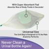Disposable Male Urinal Bag Carebag Pee Bag Medical Grade with Super Absorbent Pad, 20 Count  Travel Urinal for Men  20 Bedside Urinal Bottle Bags  Leak-Resistant view 2
