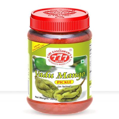777 Vadu(tender) Mango Pickle (In Brine) - 10.5oz