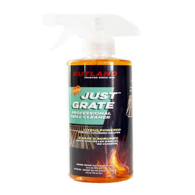 Rutland Just Grate Grill Cleaner, Citrus Degreaser, BBQ Grill Interior & Exterior, 16 fl oz