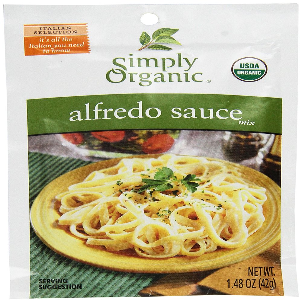 Simply Organic Alfredo Seasoning Mix - Case of 12-1.48 oz.