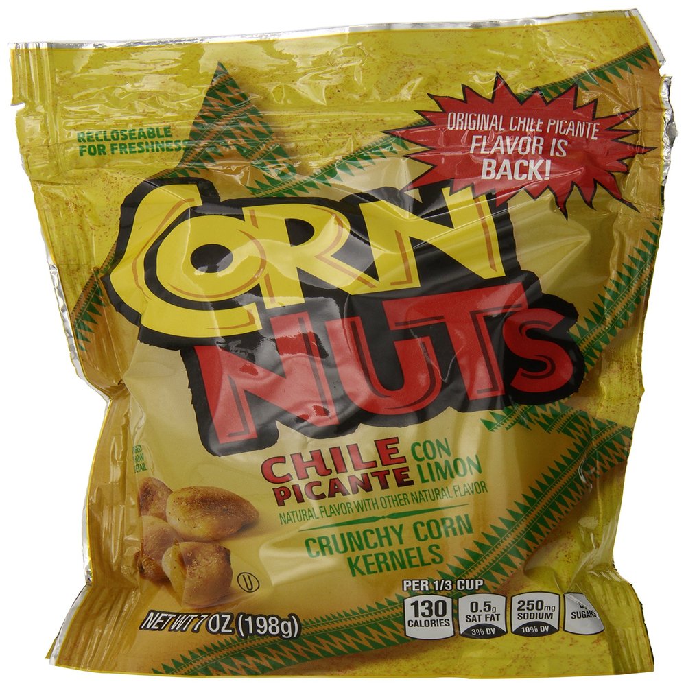 Corn Nuts Chile Picante con Limon Crunchy Snack Mix (7oz Bags, Pack of 6)