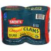 Snow's Wild Caught Chopped Clams Canned, 6.5 oz Can (Pack of 6) - 5g Protein Per Serving - Gluten Free, Keto Friendly, 99% Fat Free view 1