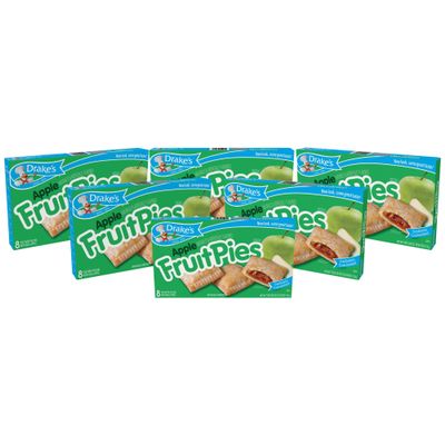 Drake's by Hostess 8 ct Apple Fruit Pies 16 oz (Pack of 6)