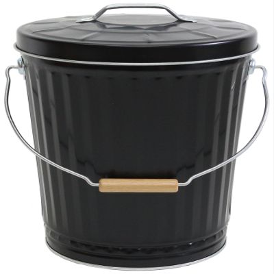 Watanabe Metal Industries HBM22 Ash Container Bucket, Black, 9.4 x 11.8 x 15.7 inches (24 x