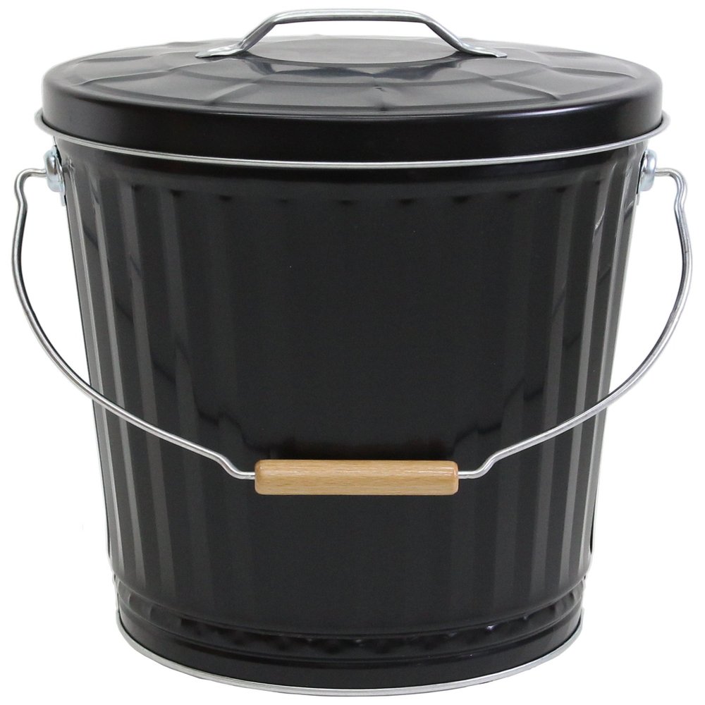 Watanabe Metal Industries HBM22 Ash Container Bucket, Black, 9.4 x 11.8 x 15.7 inches (24 x