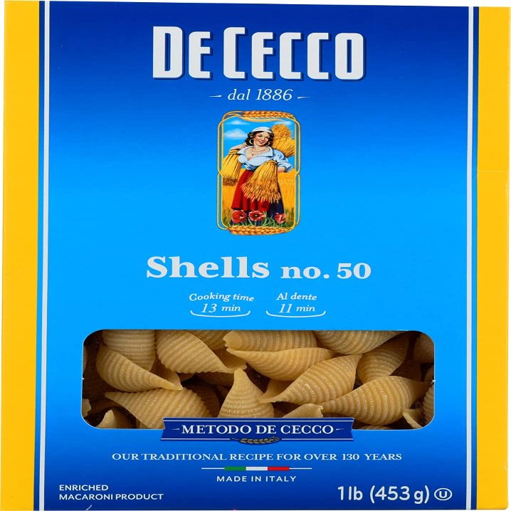 De Cecco Pasta Conchiglie Rigate, 16 Ounce