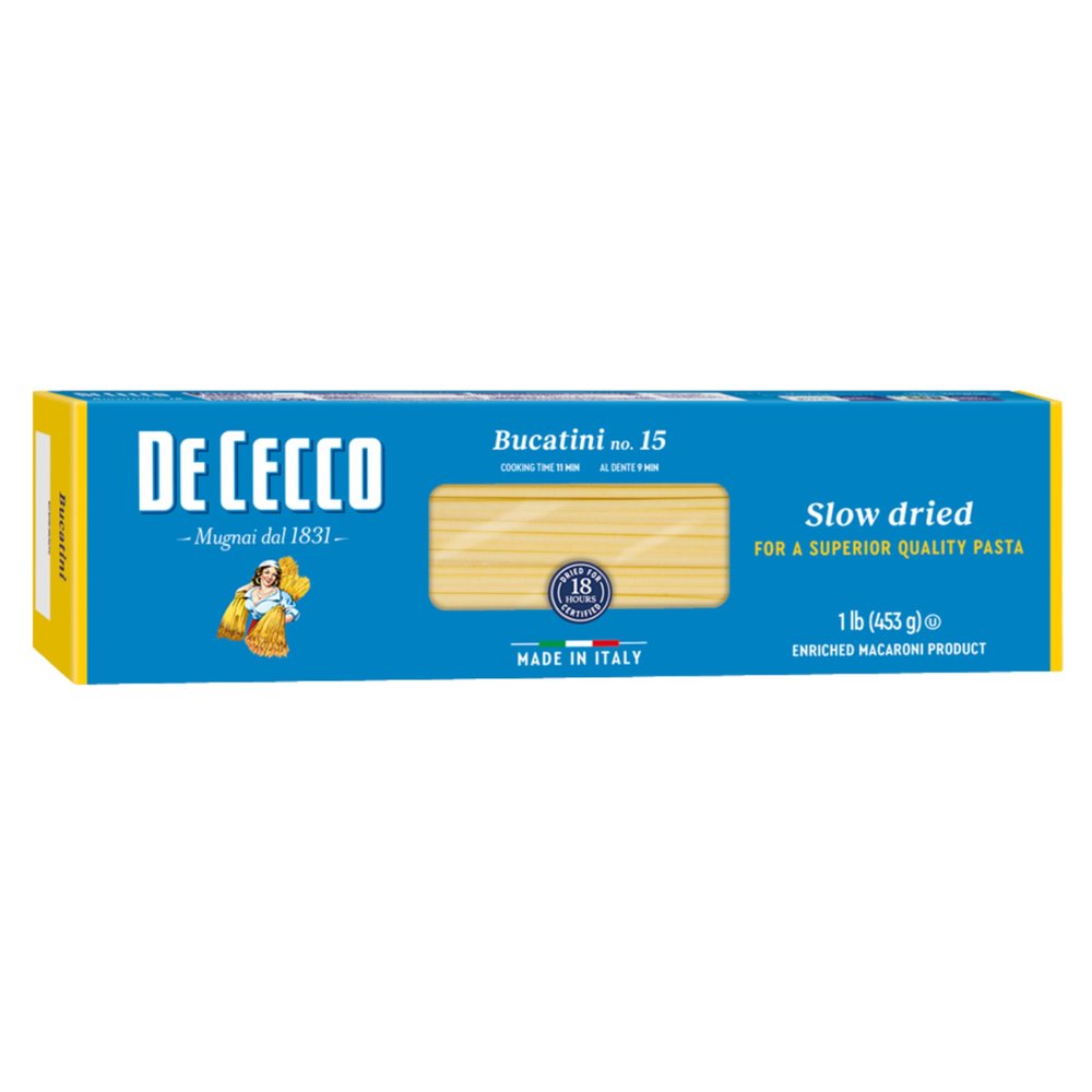 De Cecco Semolina Pasta Bucatini No.15, 1 lb, 16 Oz