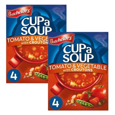 Batchelor's Tomato & Vegetable Cup a Soup with Croutons 4's 104g (2 Pack)