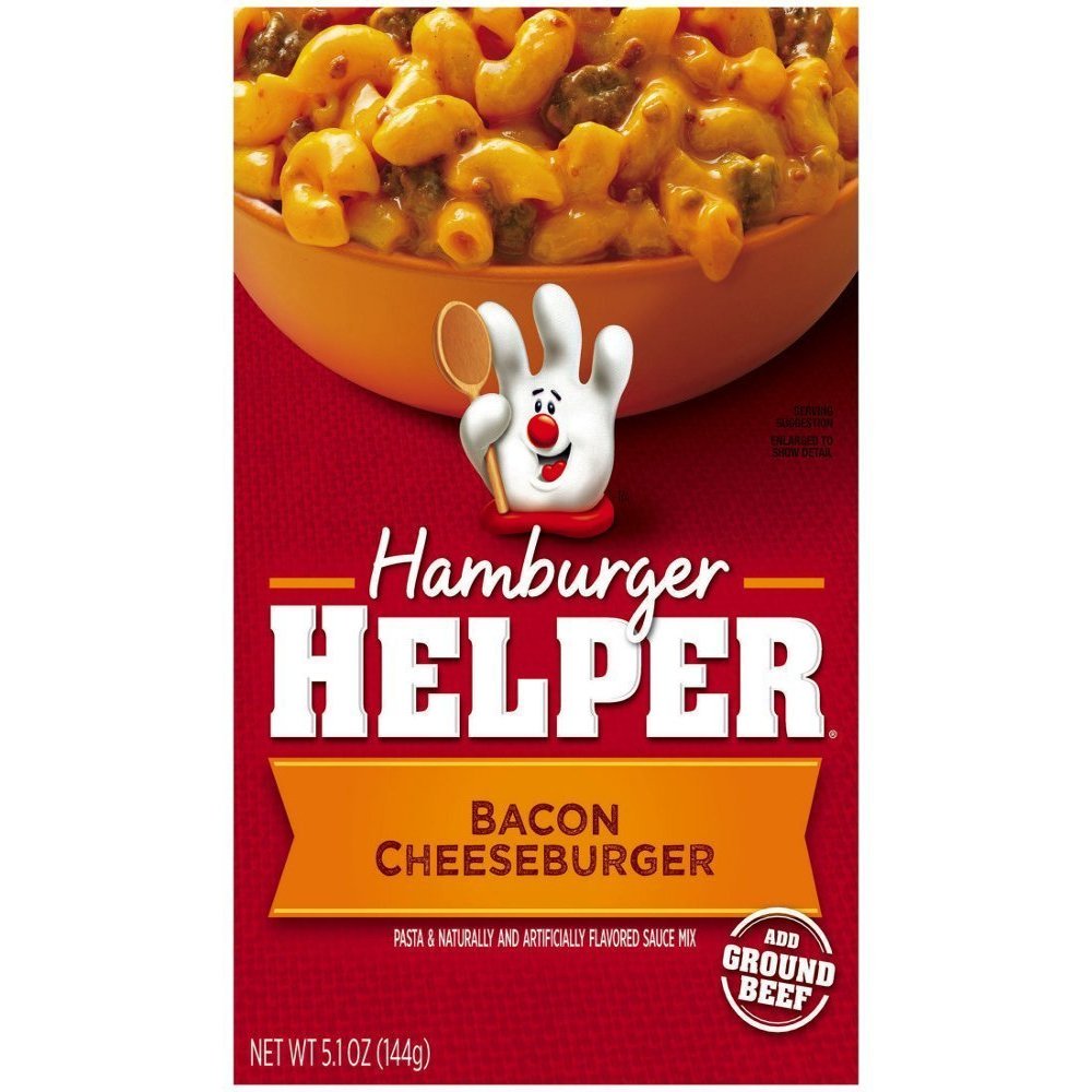 Hamburger Helper Bacon Cheeseburger Pasta & Sauce Mix 5.1 oz (Pack of 12)