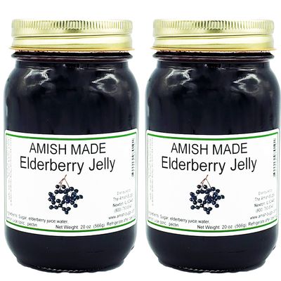 Amish Elderberry Jelly - 20 Oz Jar - Qty 2 Jars
