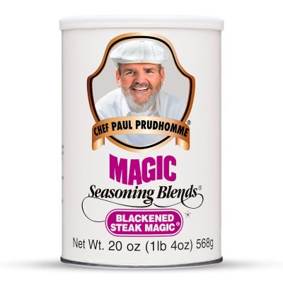 Chef Paul Magic Seasoning Blends Blackened Steak Magic | Bold Flavor for Steak & Beef | Gluten-Free Seasoning for Grilling, Roasting & BBQ | Spice Blend with Garlic & Chili | 20 oz (Pack of 1)