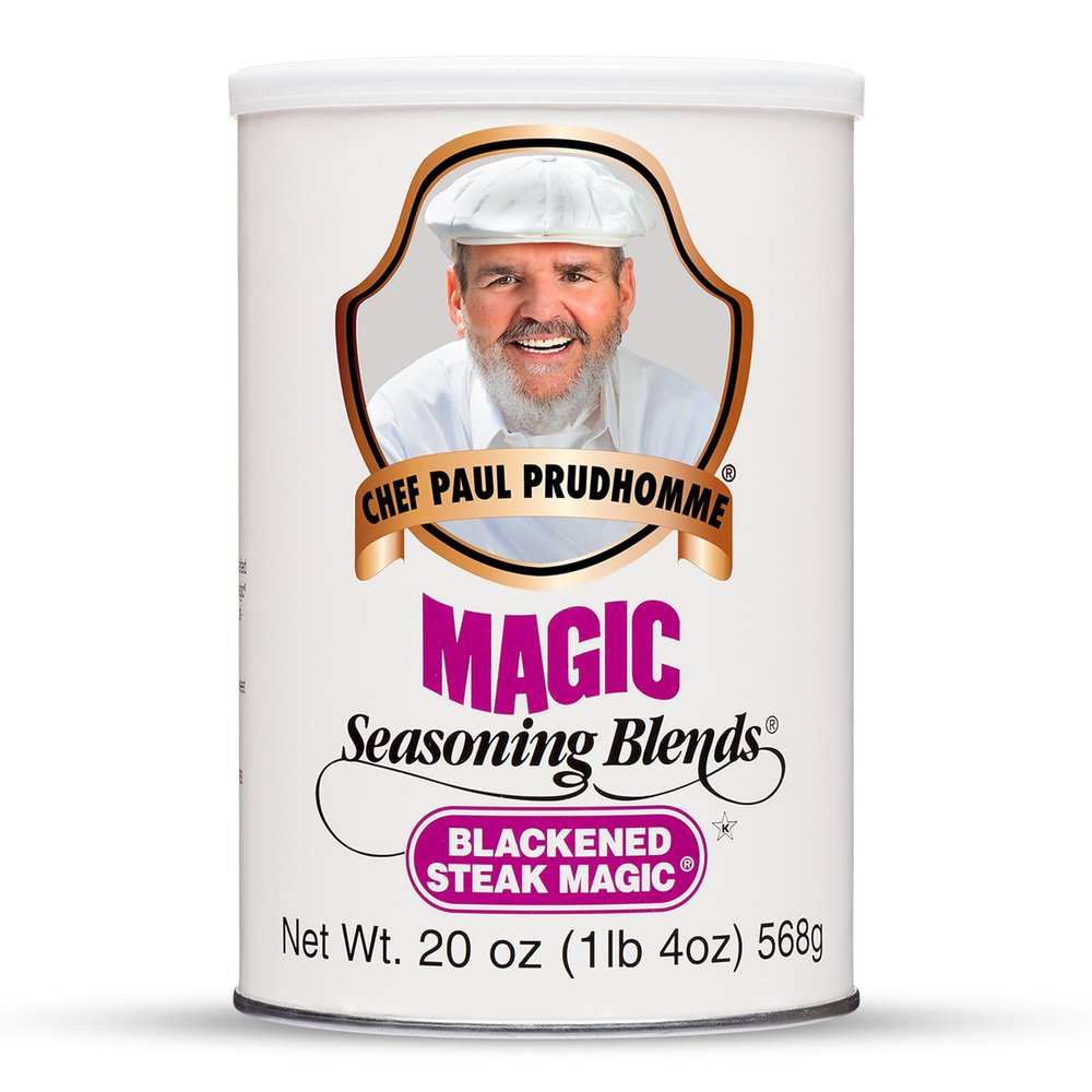 Chef Paul Magic Seasoning Blends Blackened Steak Magic | Bold Flavor for Steak & Beef | Gluten-Free Seasoning for Grilling, Roasting & BBQ | Spice Blend with Garlic & Chili | 20 oz (Pack of 1)