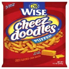 Wise Puffed Cheese Doodles Cheese Flavored Corn Snacks 9.5 oz