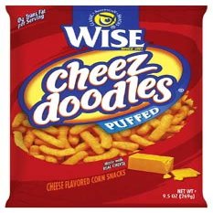Wise Puffed Cheese Doodles Cheese Flavored Corn Snacks 9.5 oz