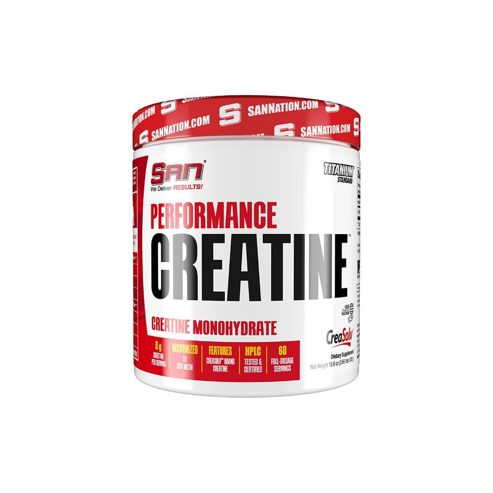 SAN Performance Creatine 300g  Supports Muscle Growth and Athletic Endurance, 60 Servings