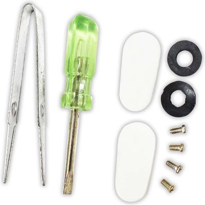 JEWEL TOOL Compact Emergency Eyeglass Repair Kit | 1-15/32" (3.7 cm) Tools, Nose Pads, Hinge Rings | Perfect for Pocket/Glove Box | Essential for Glasses Users