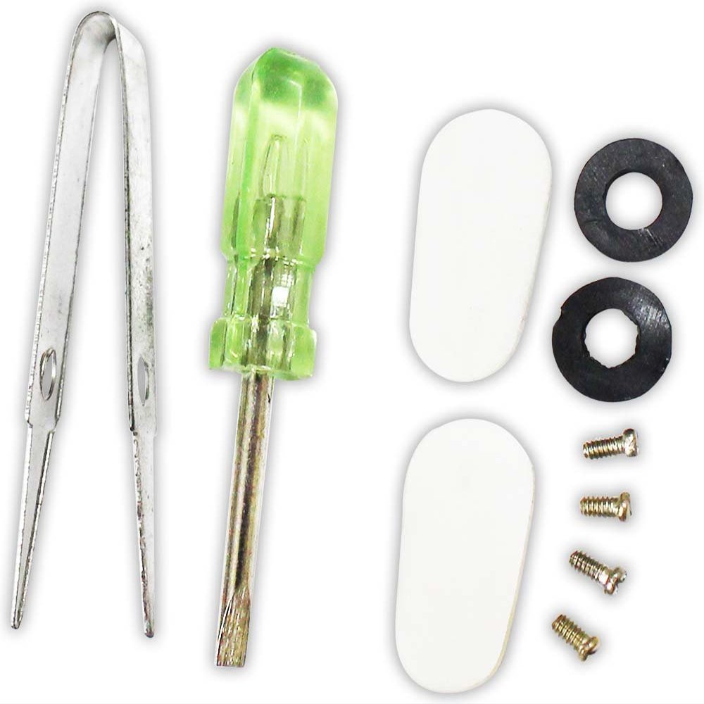 JEWEL TOOL Compact Emergency Eyeglass Repair Kit | 1-15/32" (3.7 cm) Tools, Nose Pads, Hinge Rings | Perfect for Pocket/Glove Box | Essential for Glasses Users