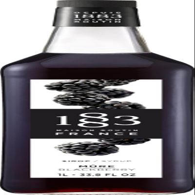 1883 Blackberry Syrup for Drinks, Made in France, 1 Liter Glass Bottle