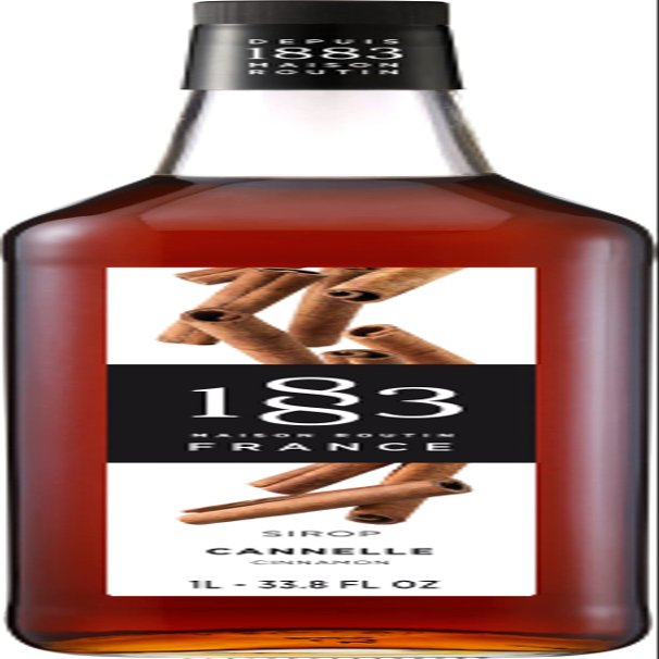 1883 Cinnamon Syrup for Drinks, Made in France, 1 Liter Glass Bottle