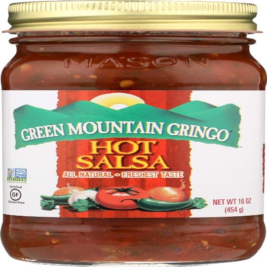 GREEN MOUNTAIN GRINGO Hot Salsa - 16 OZ - CS x12