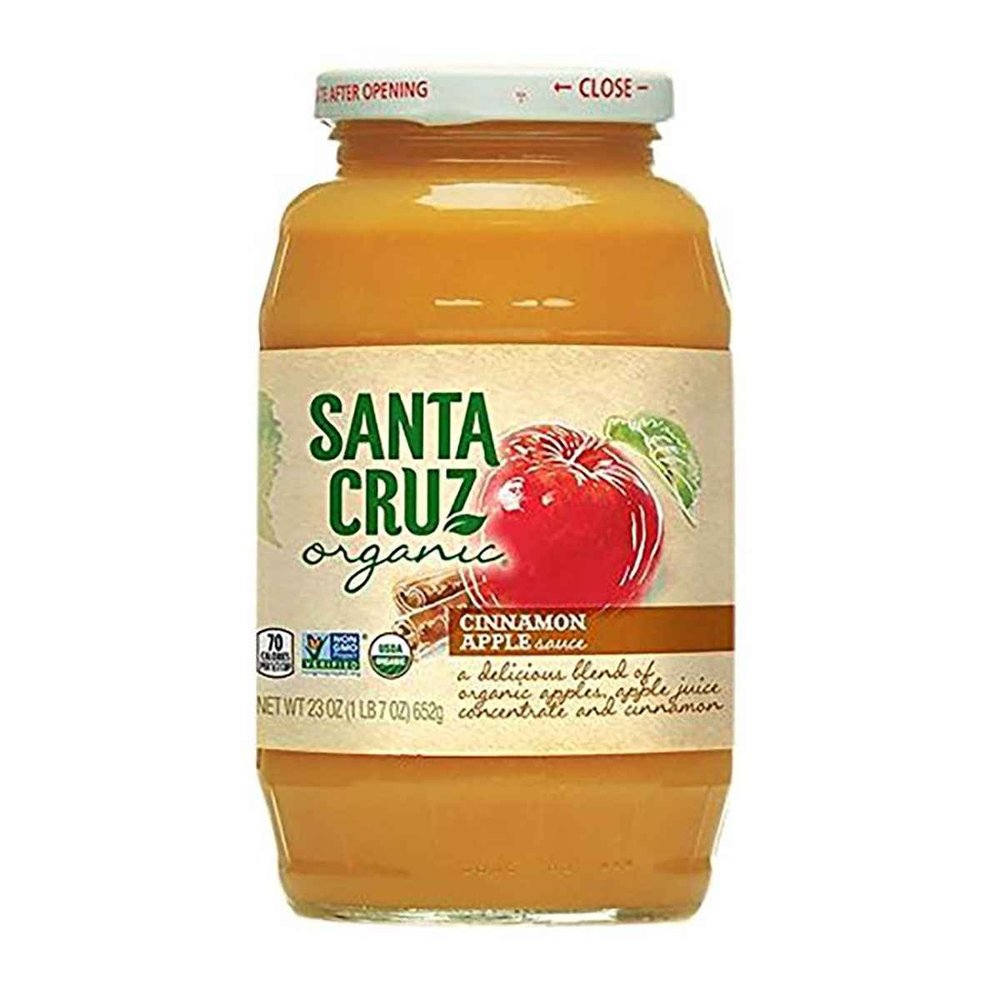 Santa Cruz Organic Apple Sauce - Cinnamon - Case of 12 - 23 oz.