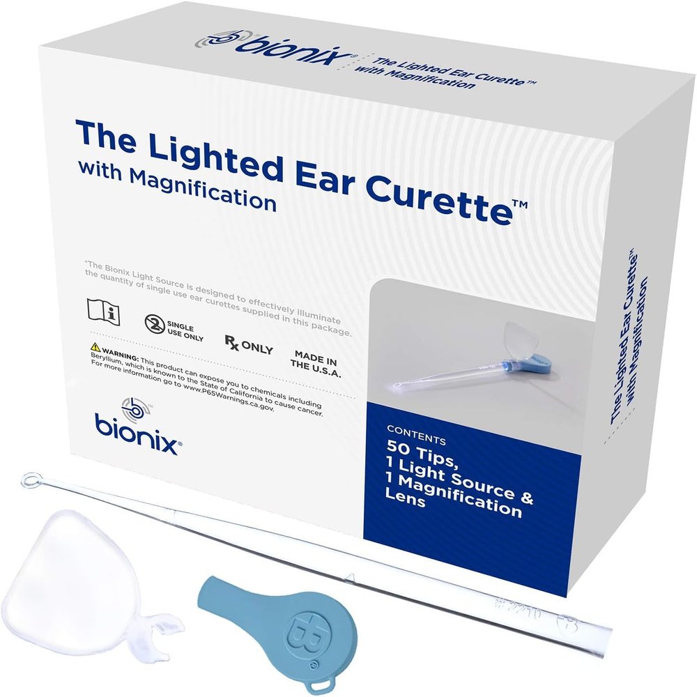 Bionix - Lighted FlexLoop Ear Curette Tool, Earwax Removal Tool, Helps Remove Wax Buildup, for Safe Earwax Removal, Convenient & Easy-to-Use, Ideal for Healthcare Providers, Single-Use (52 Piece Set)