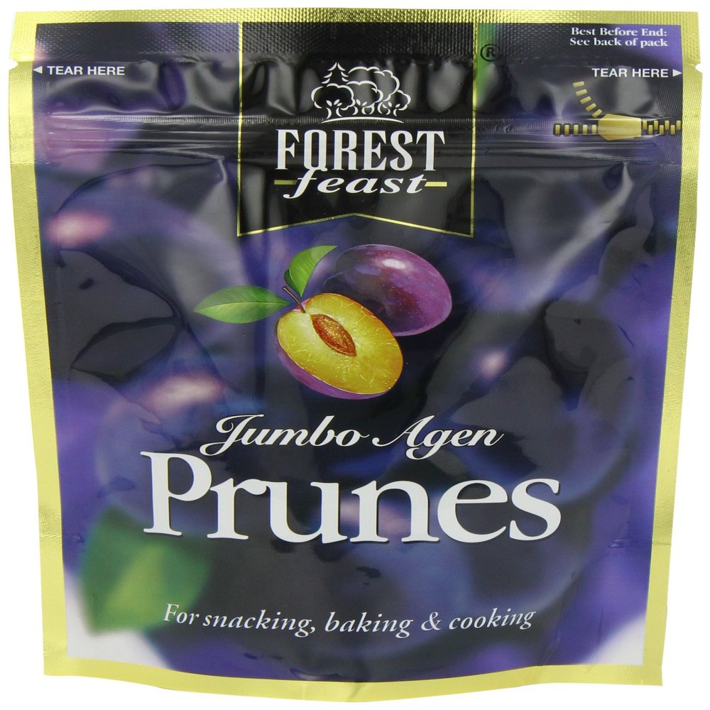 Forest Feast Premium Fruit Doypacks Jumbo Agen Prunes 250 g (Pack of 4)