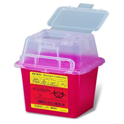 305487 PT# 305487- Container Sharps Phlebotomy Red 1.5qt Ea by, Becton-Dickinson