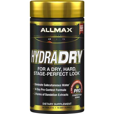 ALLMAX HYDRADRY - 84 Tablets - 14-Day Pre-Contest Formula - Eliminates Subcutaneous Water for a Stage-Perfect Look - 28 Servings