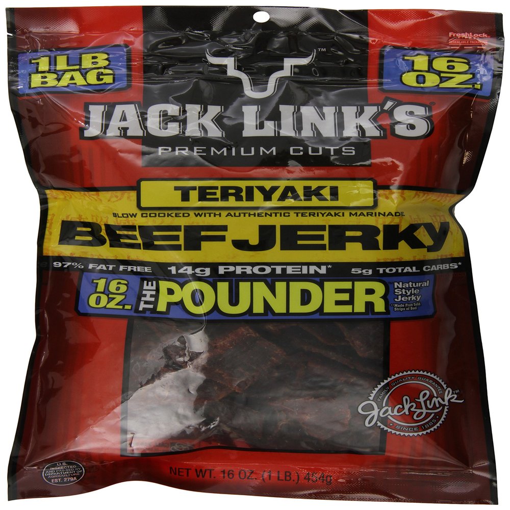 Jack Links Beef Jerky, Teriyaki, 16 oz.