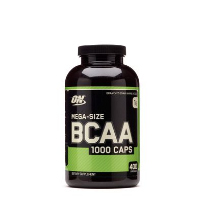 Optimum Nutrition Mega-Size BCAA 1000 Caps - 400 Capsules (200 Servings)