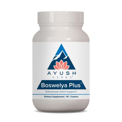 Ayush Herbs Boswelya Plus - Glucosamine Chondroitin Joint Support Supplement, Turmeric Muscle Support for Men & Women, Joint Care with Curcumin - 90 Vegetarian Capsules (1 Count)