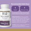 Bioclinic Naturals B12 Methylcobalamin Vitamins, 60 Count view 3