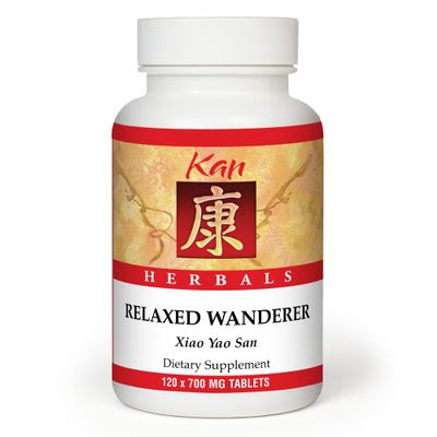 Kan Herbs Company Relaxed Wanderer Traditional Chinese Herbal Formula to Support Mood, Digestion, and Menstrual Balance, Nourishes Blood, Eases Occasional Tension and Fatigue, 120 Tablets