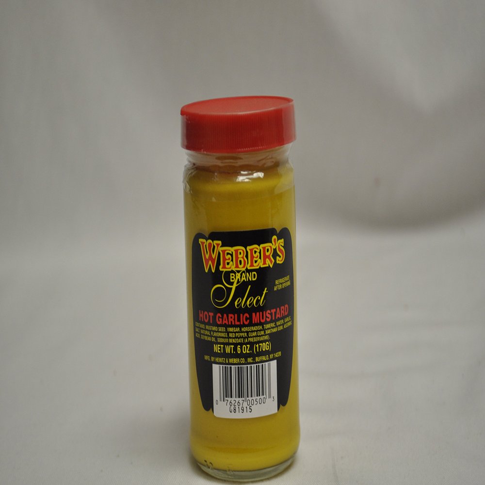 Buffalo's Own Weber's Brand Select Hot Garlic Mustard 6oz.