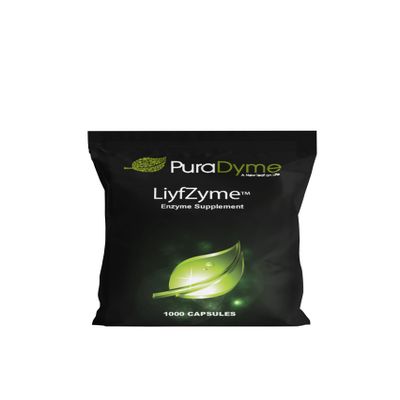 LiyfZyme  1000 Vegan Capsules  Plant-Based Enzyme Supplement for Protein, Fat, and Carbohydrate Breakdown