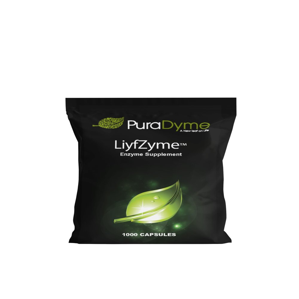 LiyfZyme  1000 Vegan Capsules  Plant-Based Enzyme Supplement for Protein, Fat, and Carbohydrate Breakdown