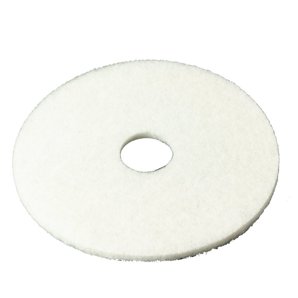 3M White Super Polish Floor Pad 4100, 21", Polish Wood Floors, Spray Cleaning or Dry Buffing Soft Finishes