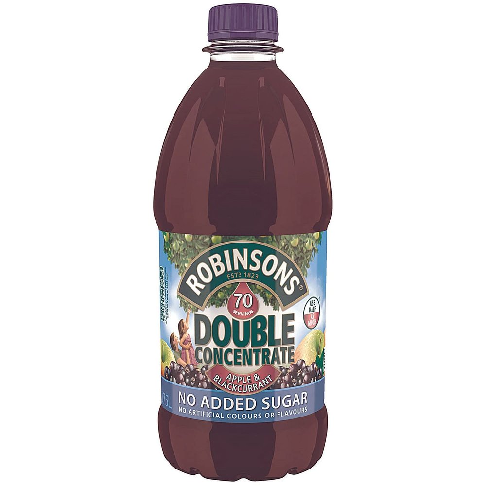 Robinsons Fruit Creations Blackberry & Blueberry Squash 1L (Pack of 3)