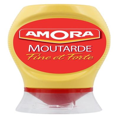 French Strong Amora Dijon Mustard Moutarde de Dijon Fine et Forte Flacon Souple 265 gr
