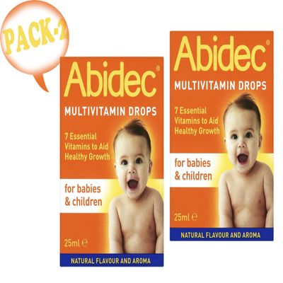 Abidec Multivitamin Drops for Babies & Children 25ml - 2 (Twin) Pack