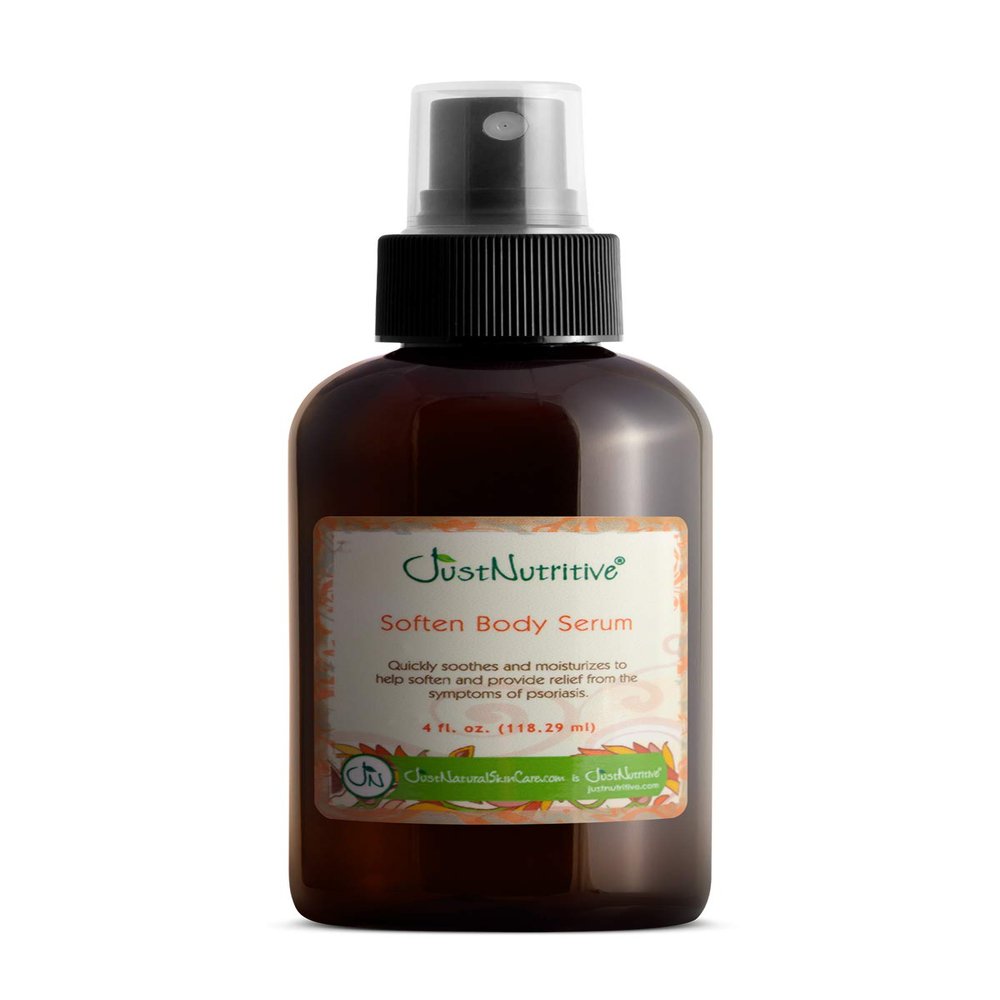 Just Nutritive Psoriasis Soften Body Serum | Dry Flakey Skin Treatment | Natural Treatment for Psoriasis and Eczema | Psoriasis Relief For Men and Woman 4 Fl Oz