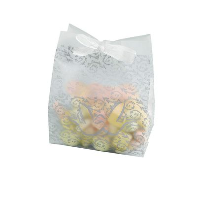 Glittery Frosted Wedding Paper Treat Bags - 4" | Silver | 48 Pcs.