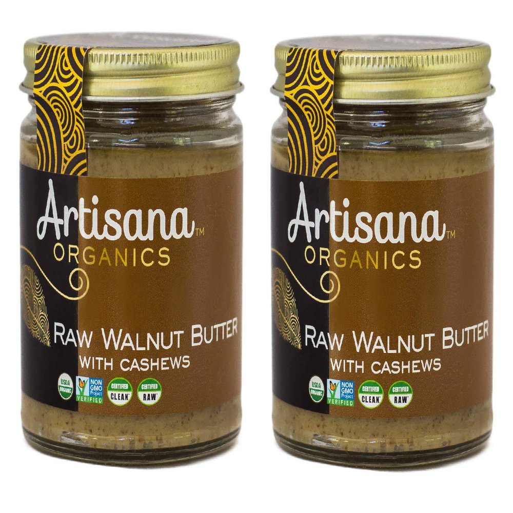 Artisana Organics Raw Walnut Butter with Cashews, 8 Ounce (Pack of 2)